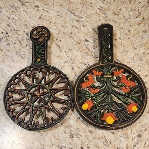 Vintage Wilton Cast Iron Trivets Set Of 2